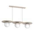 Hanglamp aan kabel FLAT 3xE27/15W/230V beige