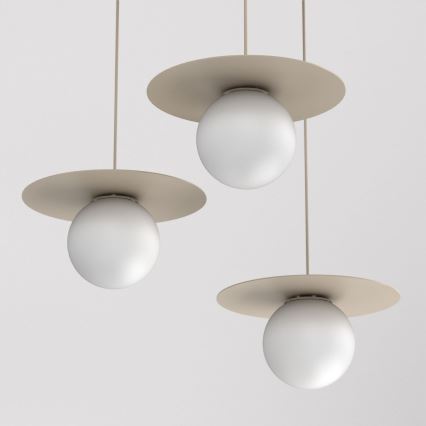 Hanglamp aan kabel FLAT 3xE27/15W/230V beige