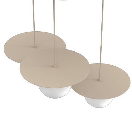 Hanglamp aan kabel FLAT 3xE27/15W/230V beige