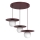 Hanglamp aan kabel FLAT 3xE27/15W/230V bordeaux