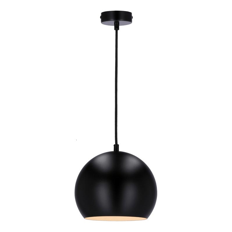 Hanglamp aan kabel FLEN 1xE27/40W/230V Ø 20 cm zwart