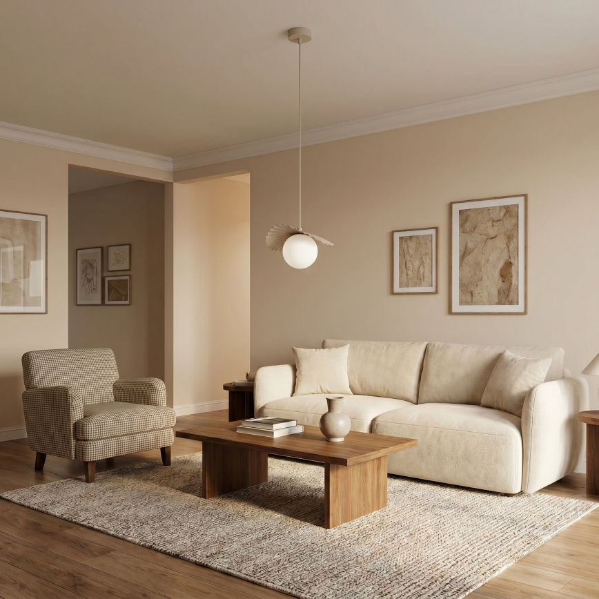 Hanglamp aan kabel FLORA 1xG9/8W/230V beige