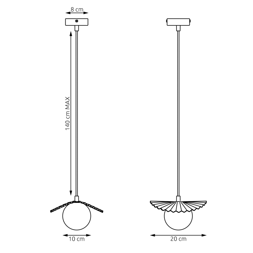Hanglamp aan kabel FLORA 1xG9/8W/230V beige