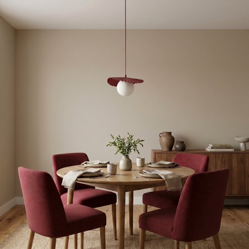 Hanglamp aan kabel FLORA 1xG9/8W/230V rood