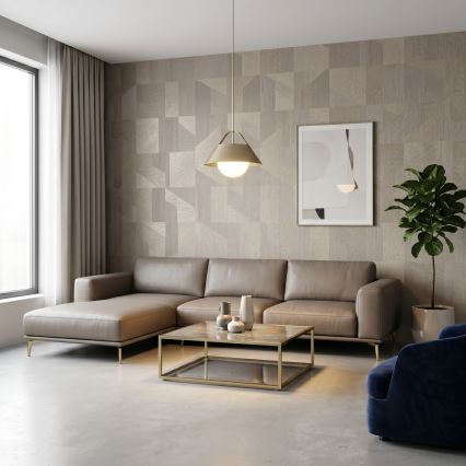 Hanglamp aan kabel FUNDA 1xE27/15W/230V bronskleurig