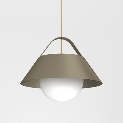 Hanglamp aan kabel FUNDA 1xE27/15W/230V bronskleurig