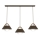 Hanglamp aan kabel FUNDA 3xE27/15W/230V bruin