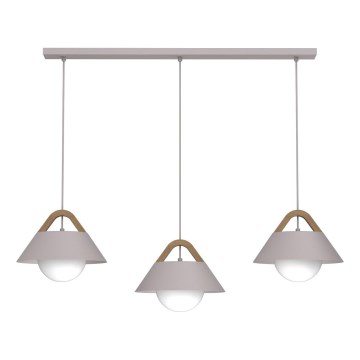 Hanglamp aan kabel FUNDA 3xE27/15W/230V crème