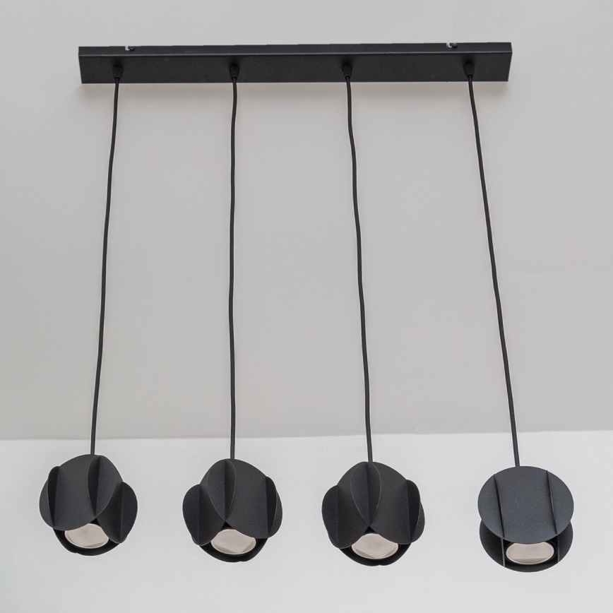 Hanglamp aan kabel GAMBIT 4xGU10/10W/230V zwart