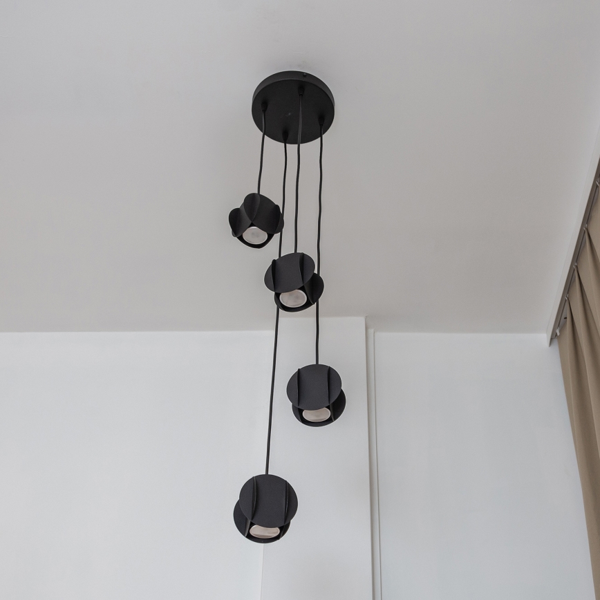 Hanglamp aan kabel GAMBIT 4xGU10/10W/230V zwart