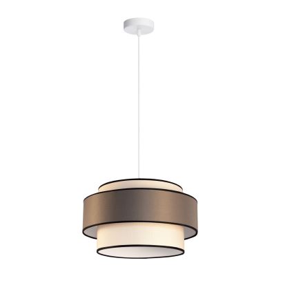 Hanglamp aan kabel GRACE 1xE27/60W/230V Ø 40 cm crème/grijs