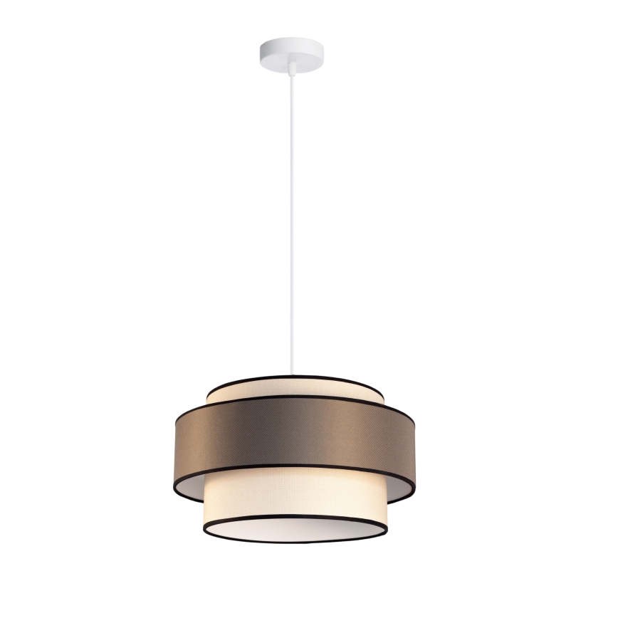 Hanglamp aan kabel GRACE 1xE27/60W/230V Ø 40 cm crème/grijs