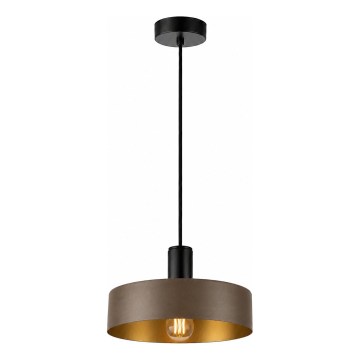 Hanglamp aan kabel HAKI 1xE27/60W/230V bruin/zwart