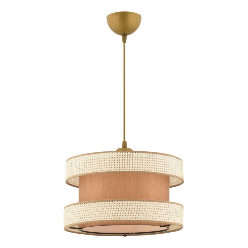 Hanglamp aan kabel HALO 1xE27/60W/230V bruin/crème