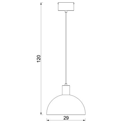 Hanglamp aan kabel HANDA 1xE27/15W/230V bordeaux