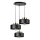 Hanglamp aan kabel IGNIA 3xE27/60W/230V zwart