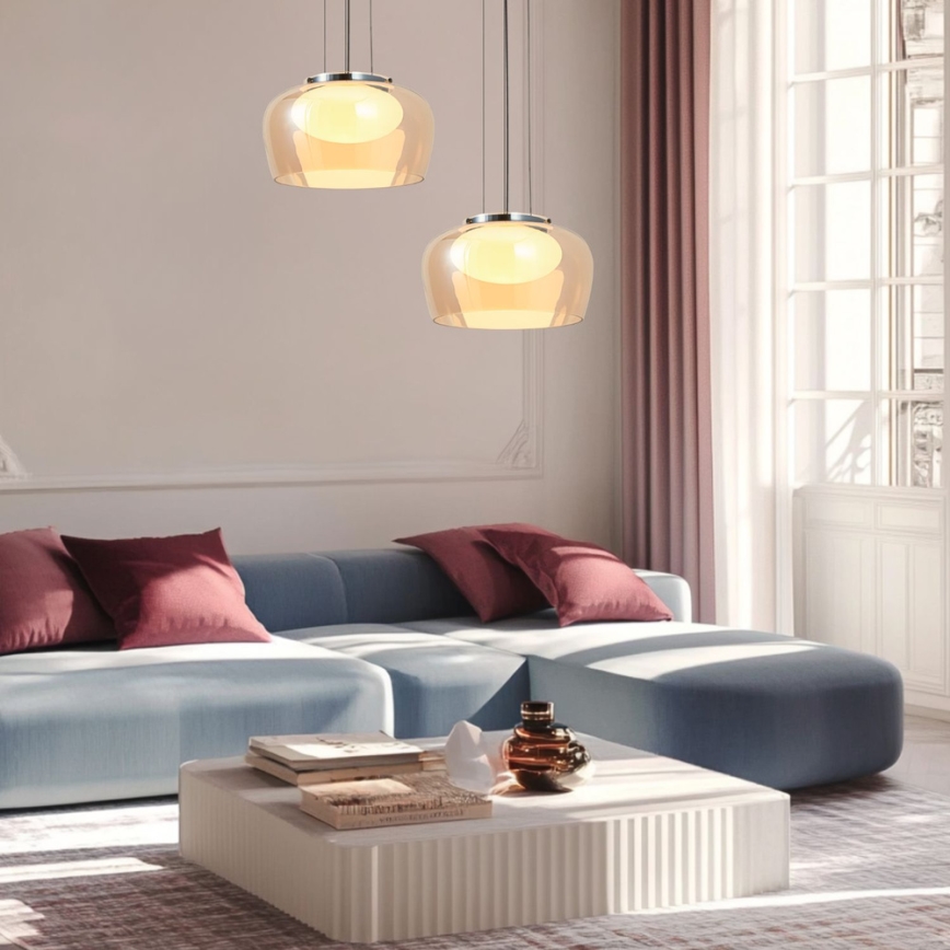 Hanglamp aan kabel INSIEME 1xGX53/10W/230V pr. 35 cm rookbeige