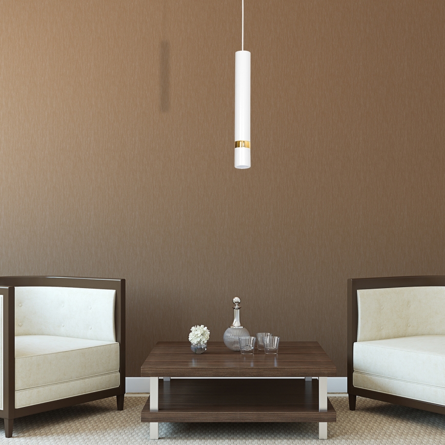 Hanglamp aan kabel JOKER 1xGU10/25W/230V wit/goud