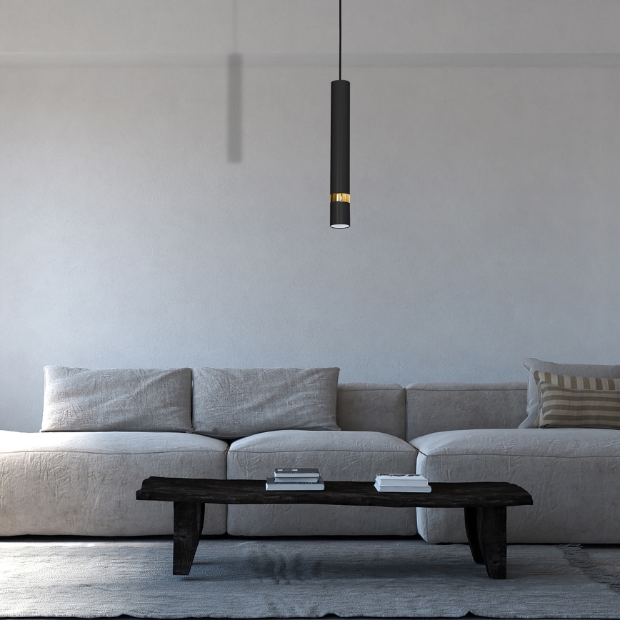 Hanglamp aan kabel JOKER 1xGU10/25W/230V zwart/goud