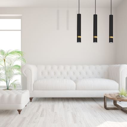 Hanglamp aan kabel JOKER 3xGU10/25W/230V zwart/goud