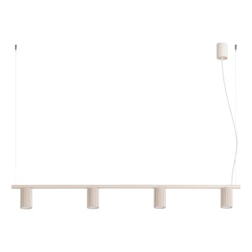 Hanglamp aan kabel KARBON 4xGU10/10W/230V crèmekleurig