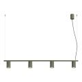 Hanglamp aan kabel KARBON 4xGU10/10W/230V groen
