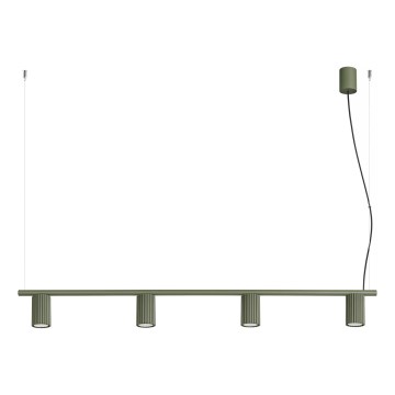 Hanglamp aan kabel KARBON 4xGU10/10W/230V groen