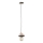 Hanglamp aan kabel LARSO 1xE27/15W/230V zwart/beige