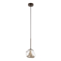 Hanglamp aan kabel LAVA 1xG9/8W/230V brons/gerookt beige