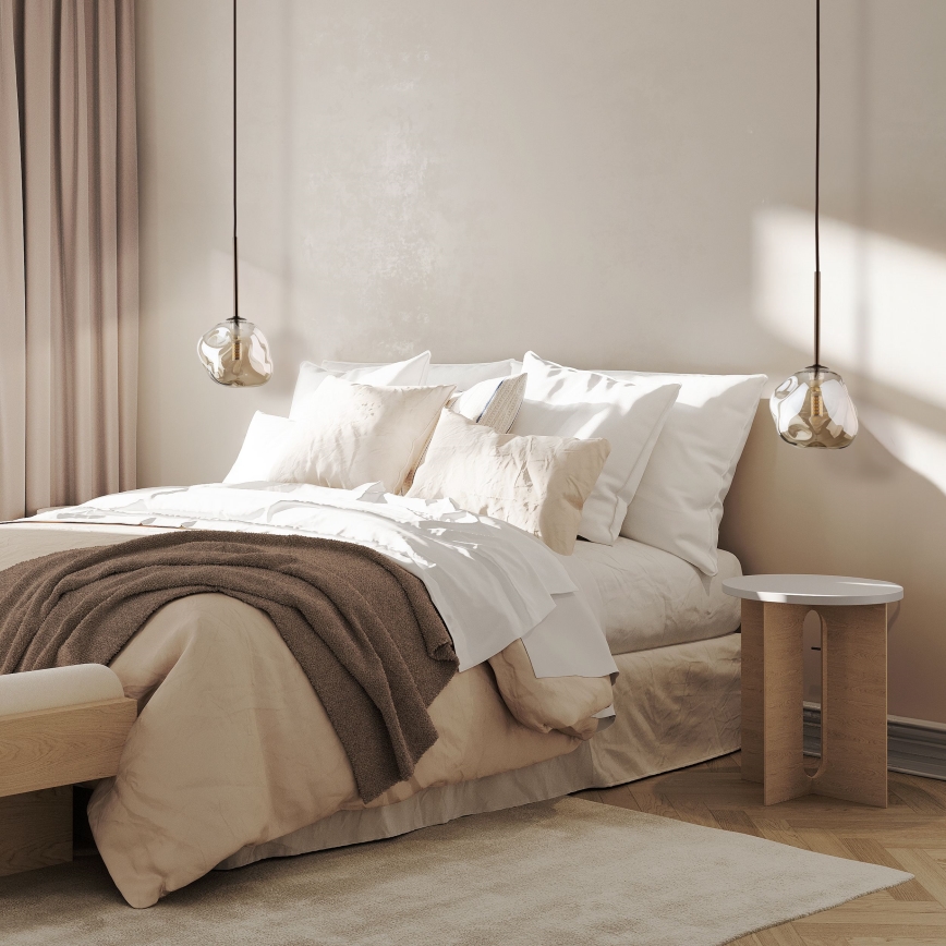 Hanglamp aan kabel LAVA 1xG9/8W/230V brons/rookbeige