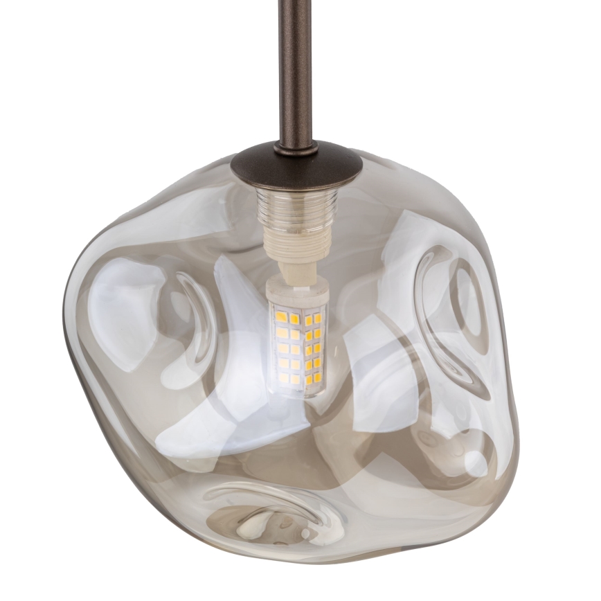 Hanglamp aan kabel LAVA 1xG9/8W/230V brons/rookbeige