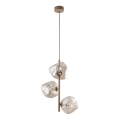 Hanglamp aan kabel LAVA 3xG9/8W/230V beige/rookkleurig beige