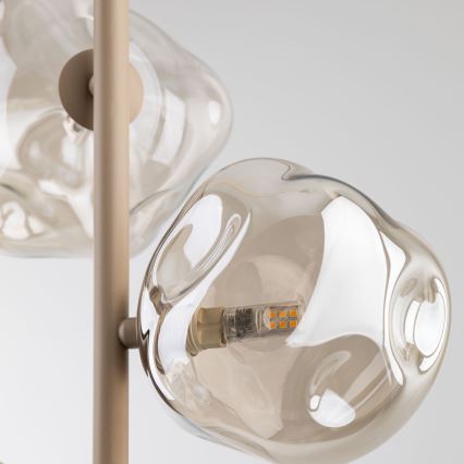Hanglamp aan kabel LAVA 3xG9/8W/230V beige/rookkleurig beige