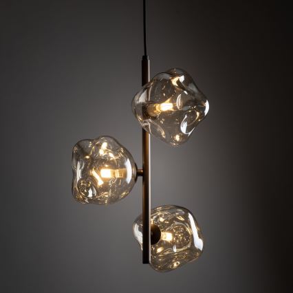 Hanglamp aan kabel LAVA 3xG9/8W/230V brons/gerookt beige