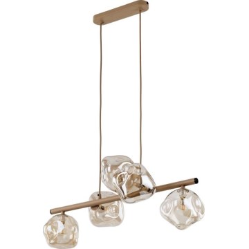 Hanglamp aan kabel LAVA 5xG9/8W/230V beige/gerookt beige