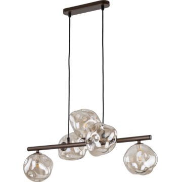 Hanglamp aan kabel LAVA 5xG9/8W/230V brons/rookbeige