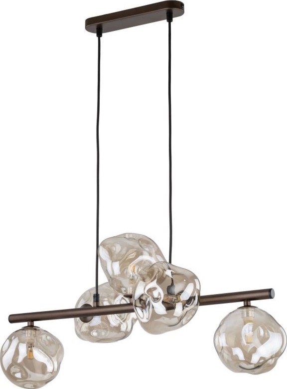 Hanglamp aan kabel LAVA 5xG9/8W/230V brons/rookbeige