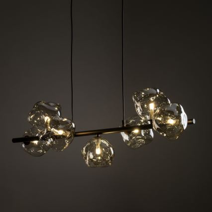 Hanglamp aan kabel LAVA 7xG9/8W/230V brons/gerookt beige