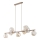 Hanglamp aan kabel LAVA 9xG9/8W/230V beige/rookbeige