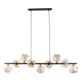 Hanglamp aan kabel LAVA 9xG9/8W/230V brons/rookbeige