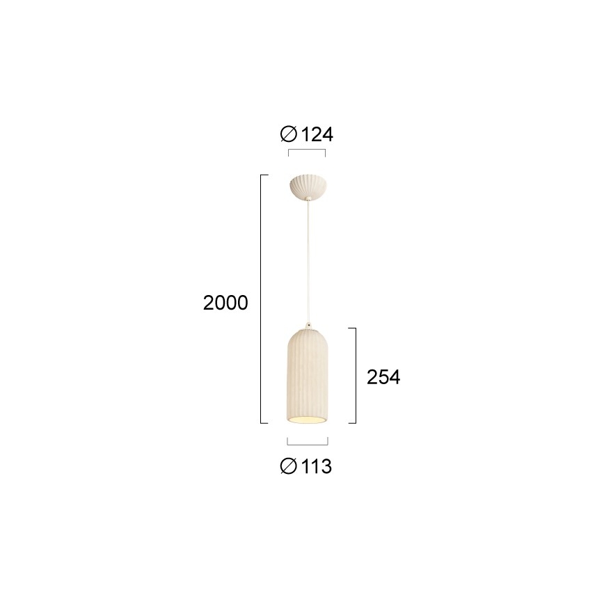 Hanglamp aan kabel LAVINA 1xE27/35W/230V crème