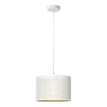 Hanglamp aan kabel LOFT SHADE 1xE27/60W/230V Ø 25 cm wit/goud