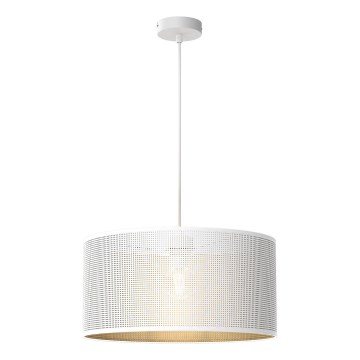Hanglamp aan kabel LOFT SHADE 1xE27/60W/230V Ø 40 cm wit/goud