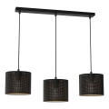 Hanglamp aan kabel LOFT SHADE 3xE27/60W/230V zwart/goud
