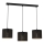Hanglamp aan kabel LOFT SHADE 3xE27/60W/230V zwart/goud
