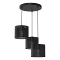 Hanglamp aan kabel LOFT SHADE 3xE27/60W/230V zwart