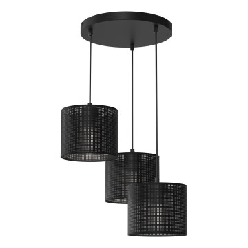 Hanglamp aan kabel LOFT SHADE 3xE27/60W/230V zwart