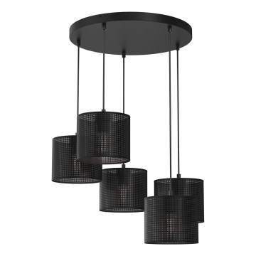 Hanglamp aan kabel LOFT SHADE 5xE27/60W/230V zwart