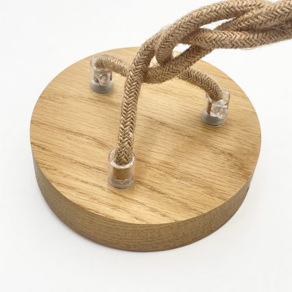 Hanglamp aan kabel LOOMIS 3xE27/15W/230V 130 cm beige/eiken