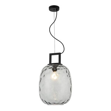 Hanglamp aan kabel LUCY 1xE27/40W/230V rookzwart